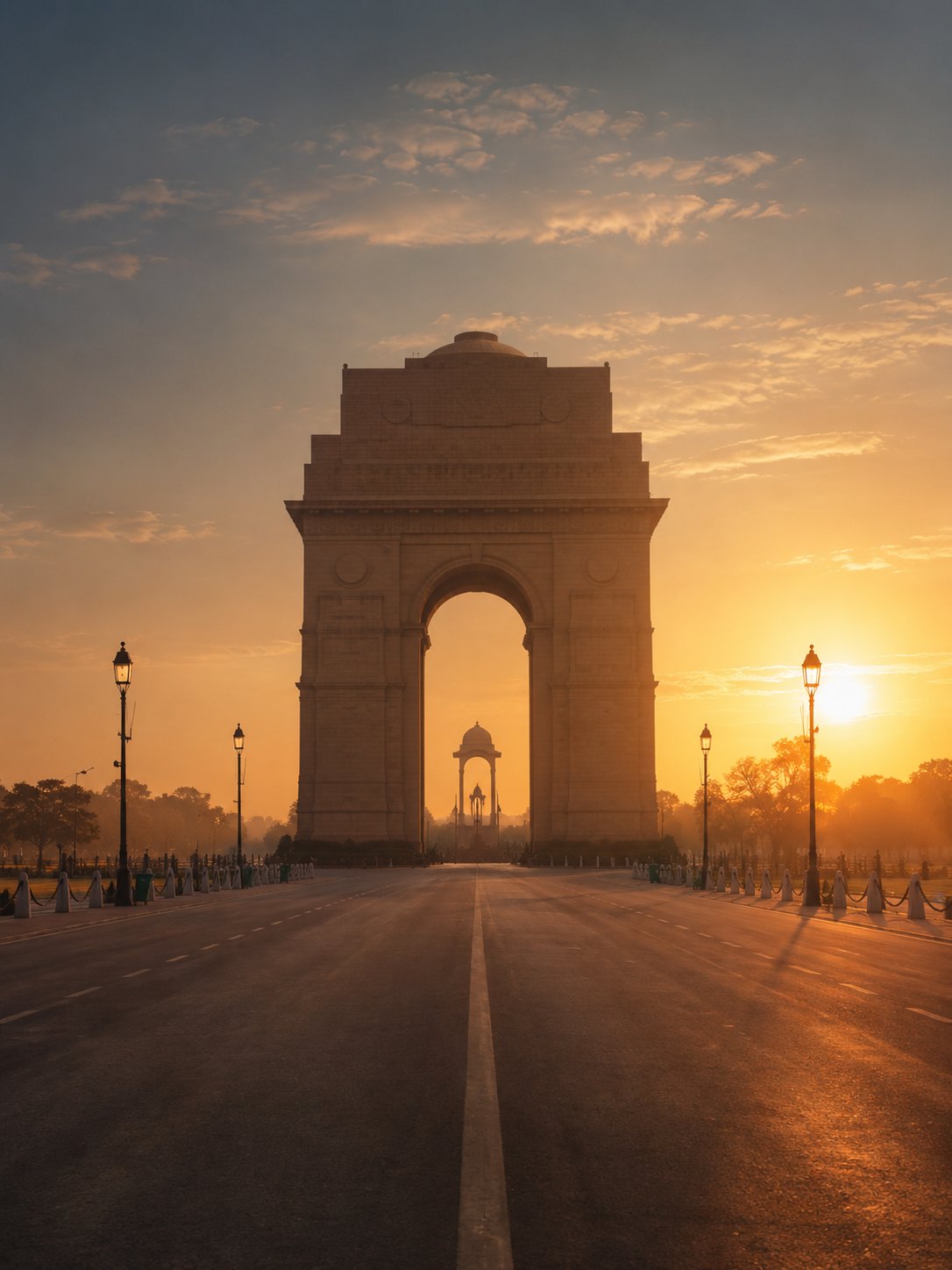 India Gate at sunrise